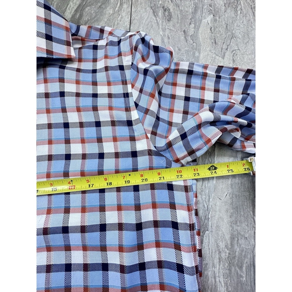 Egara Shirt Mens Slim Fit Check Cotton Non-Iron Flip Cuff Button Up Large
0251 - Picture 10 of 13